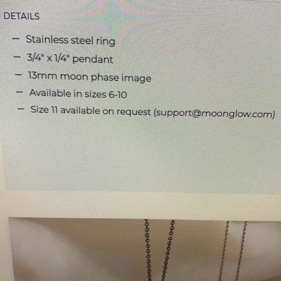 Moonglow Ring “ Full moon “ size 8 - Picture 13 of 16